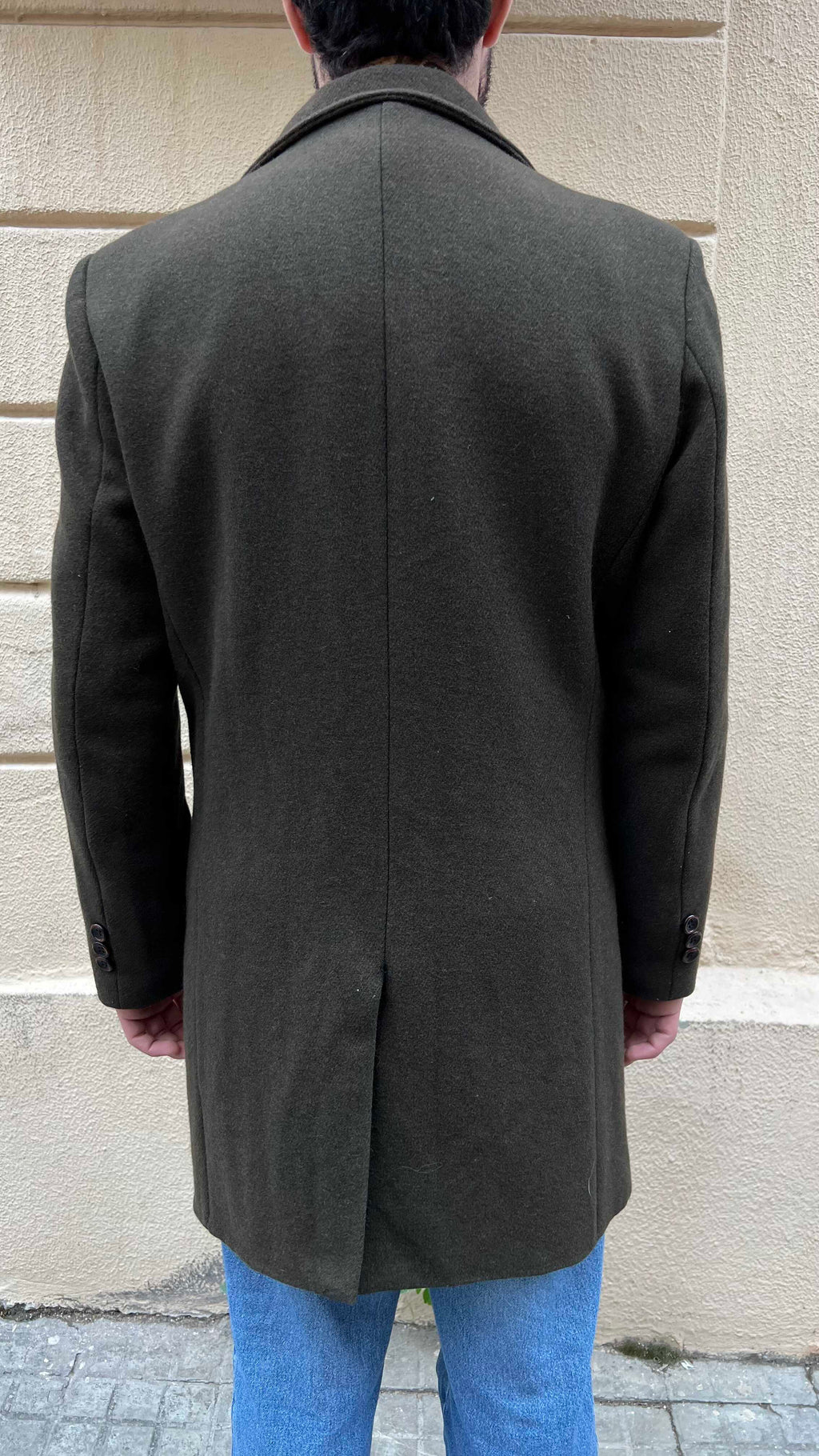 Olive Green Wool Coat