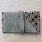 Denim & Retro Geometric Print Tobacco Pouch