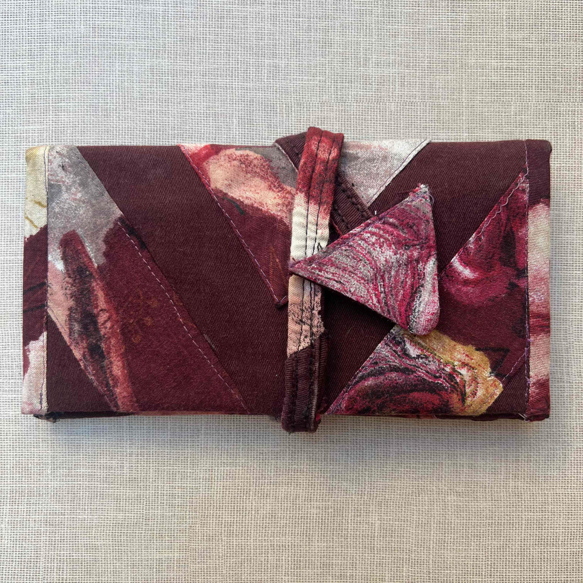 Burgundy Floral Tobacco Pouch