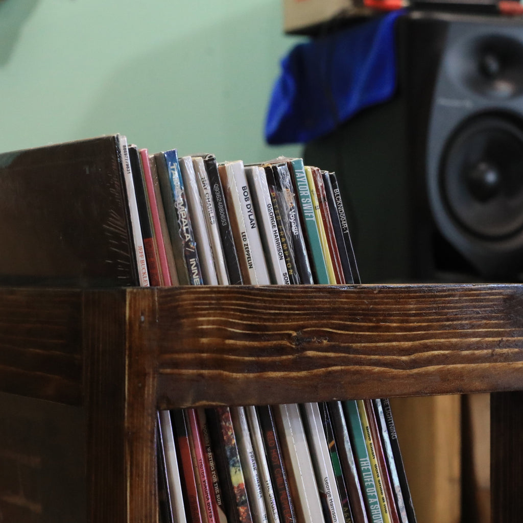 Wooden Vinyl Crate - Small
