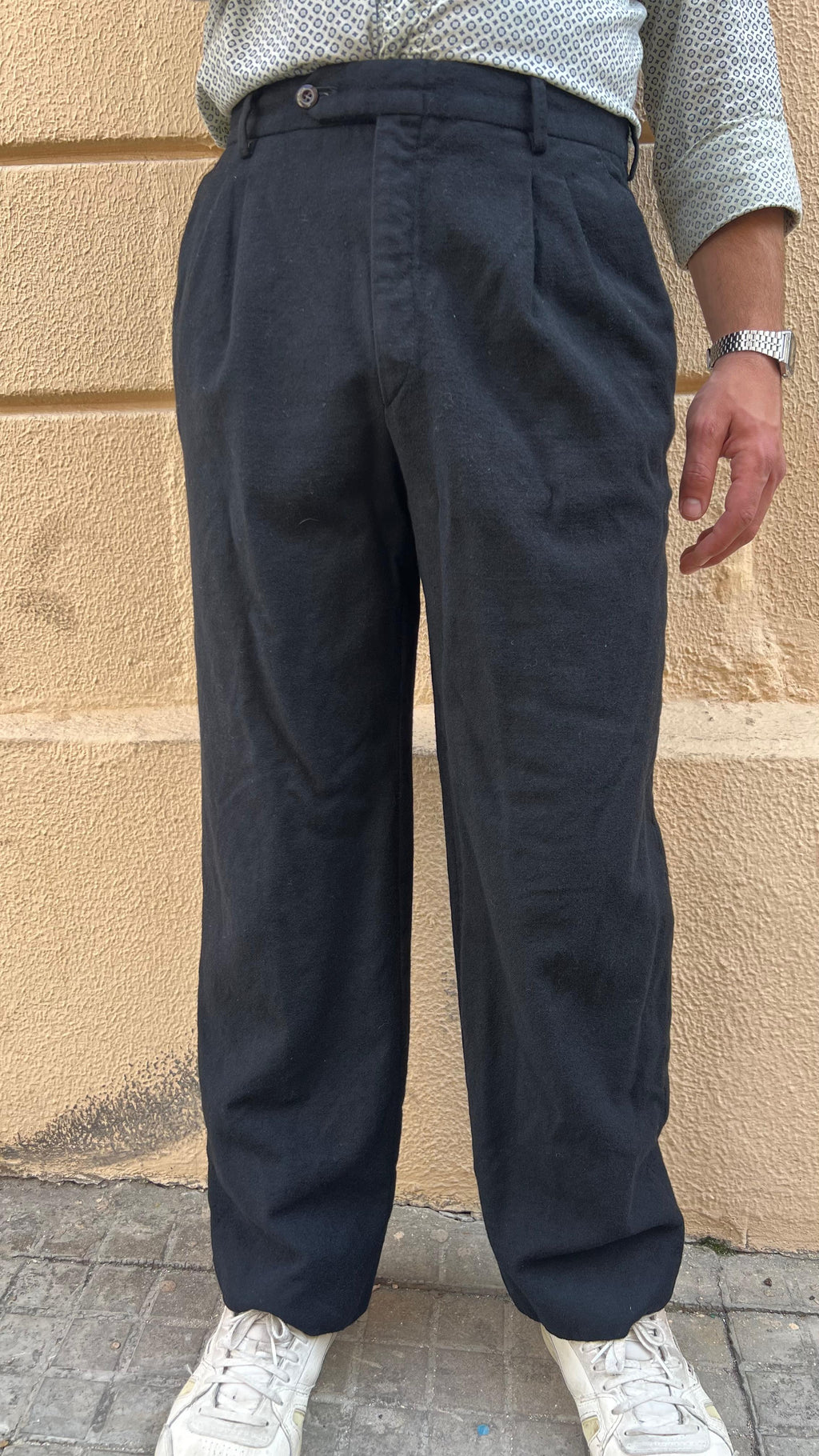 Black Wool Pants