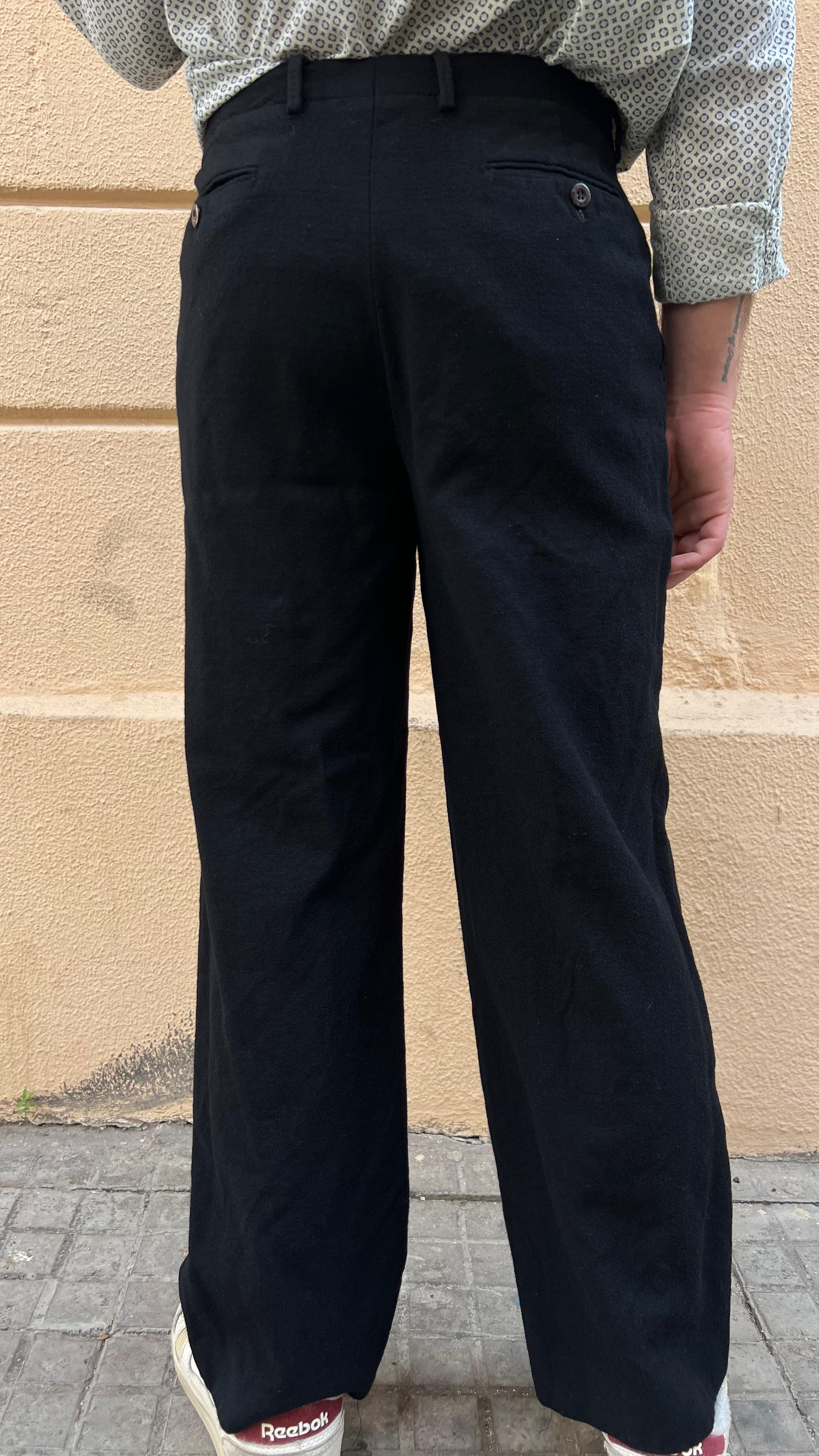 Black Wool Pants
