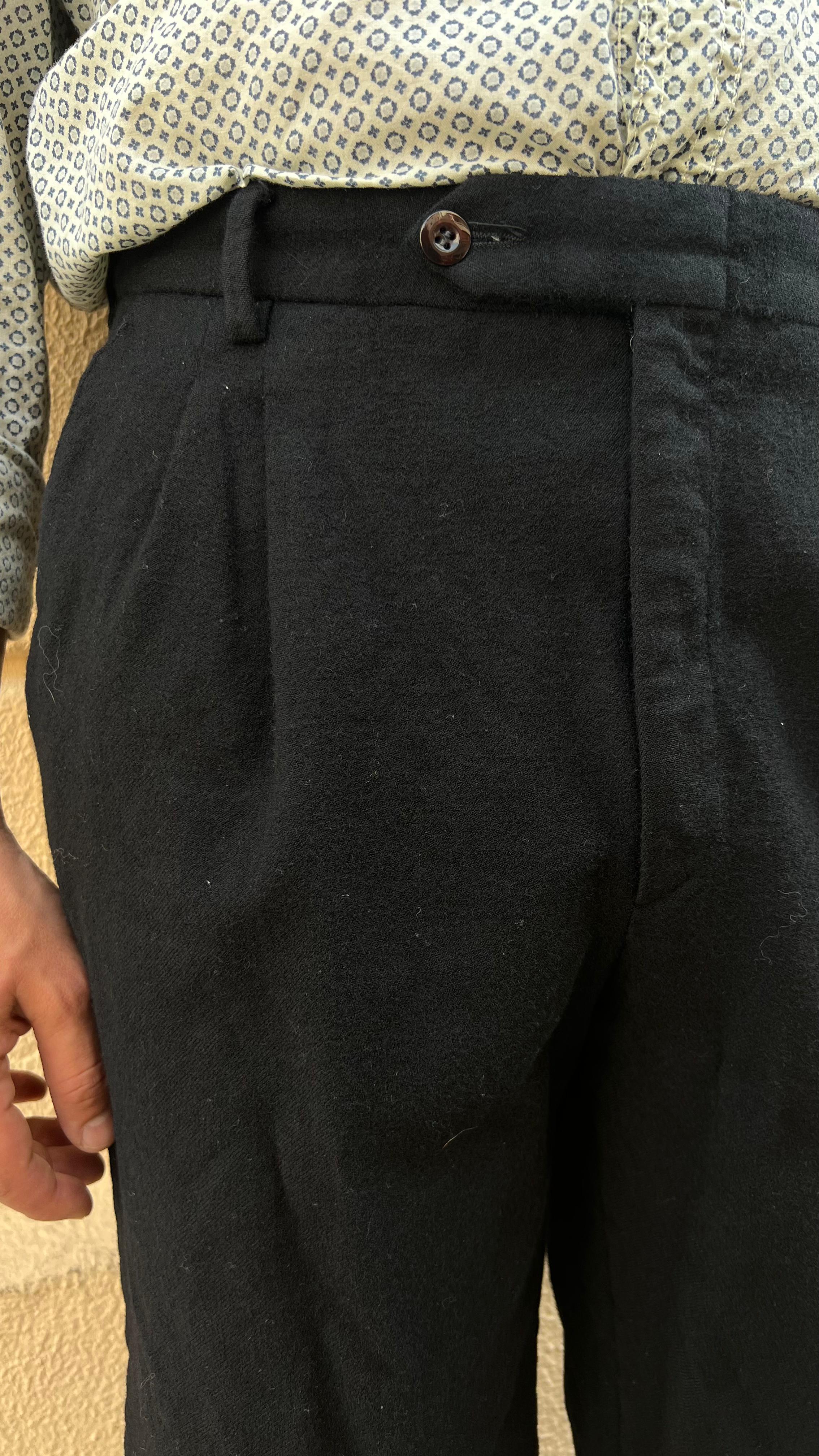 Black Wool Pants