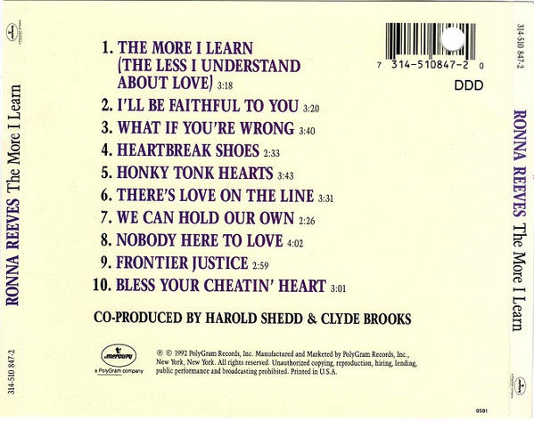 Ronna Reeves – The More I Learn