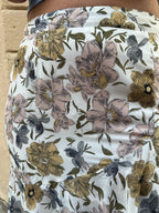 Floral Print High-Waisted Ruffle Skirt