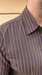 Brown Vintage Striped Shirt