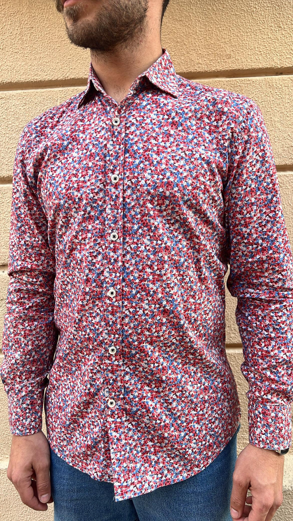 Micro Floral Print Shirt