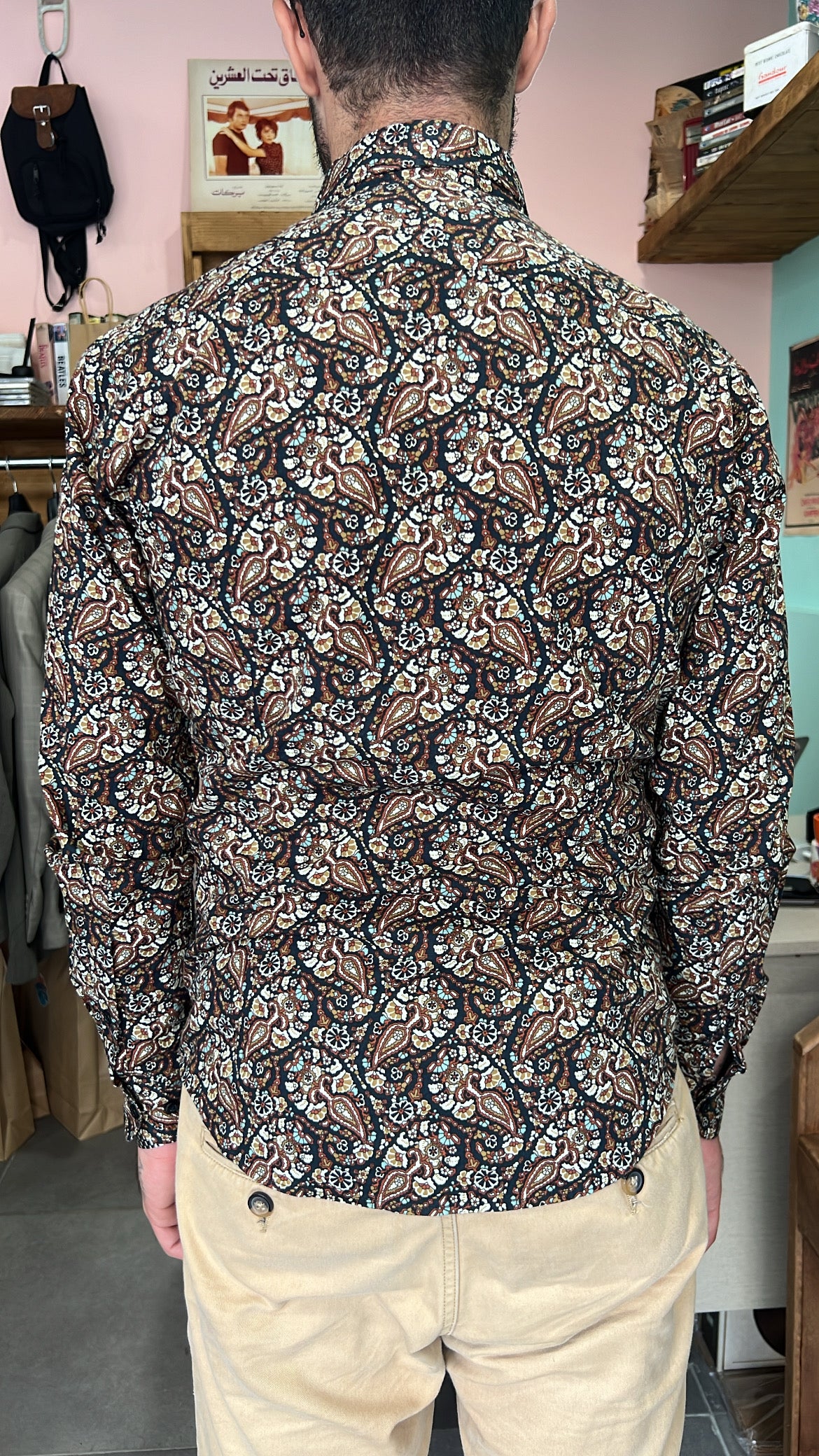 Retro Paisley Print Shirt