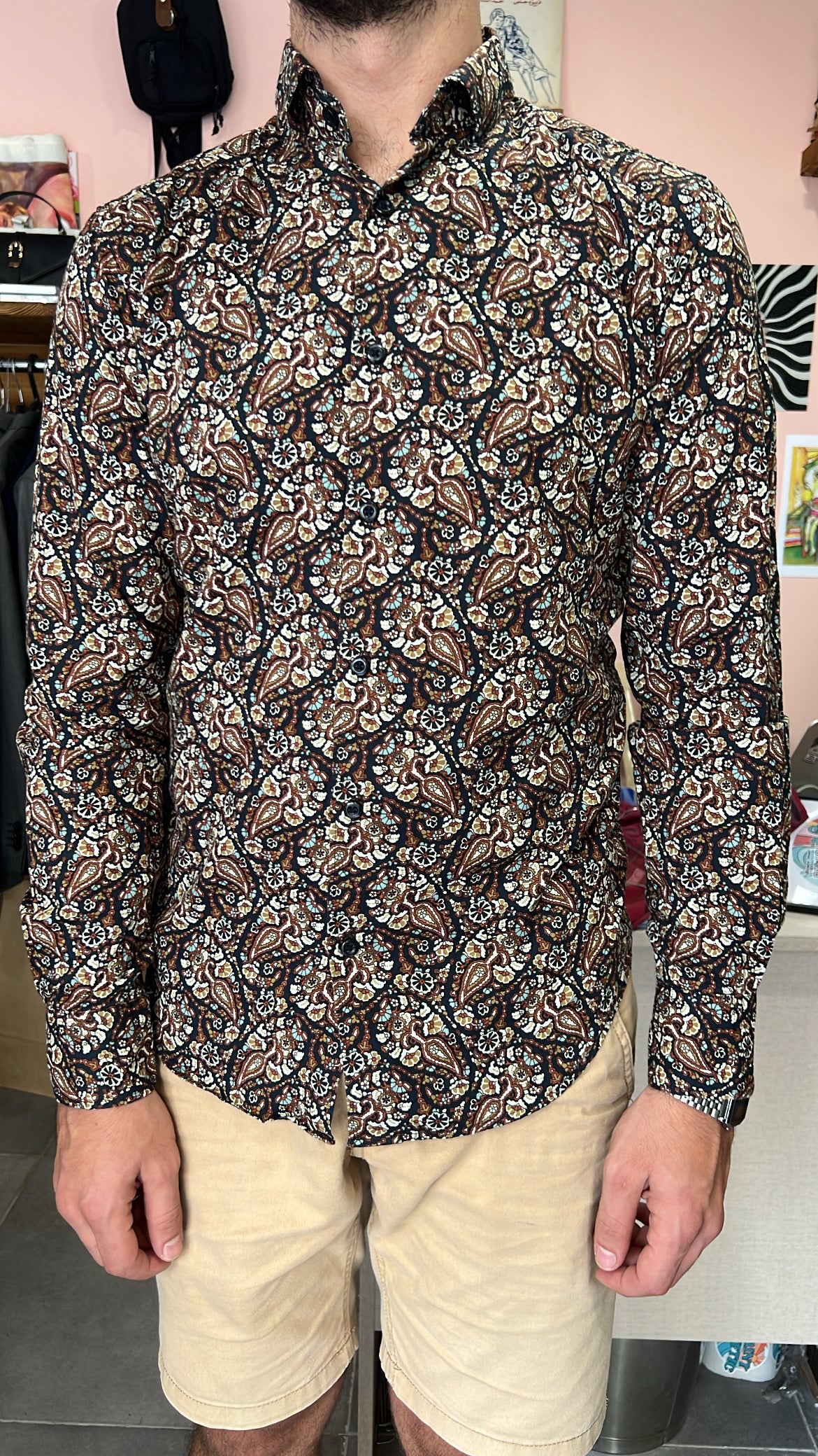 Retro Paisley Print Shirt