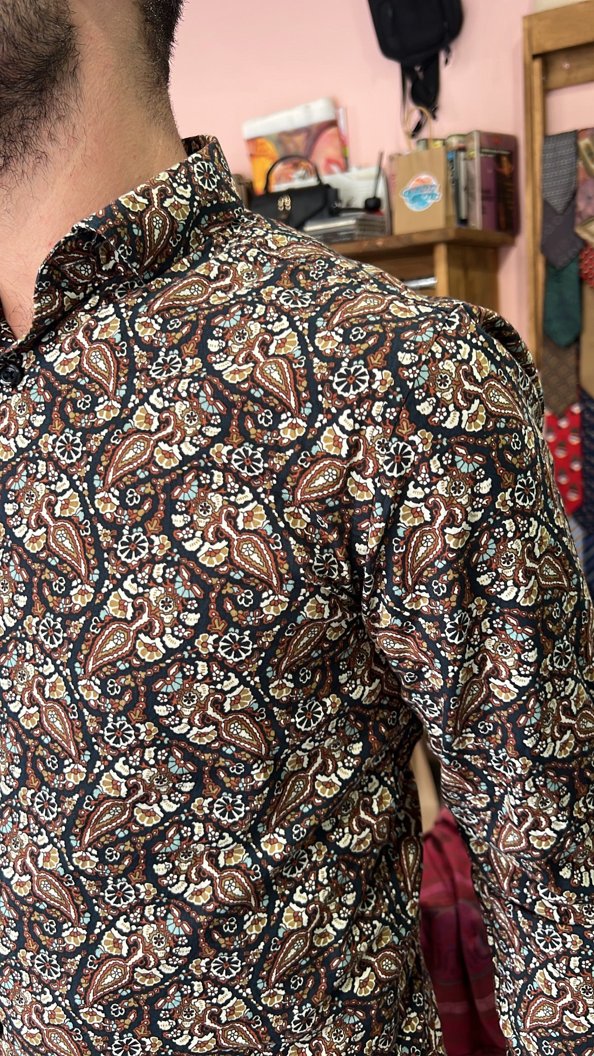 Retro Paisley Print Shirt