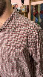 Red & Gray Houndstooth Shirt