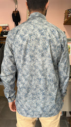Dusty Blue Floral Print Shirt