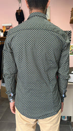 Abstract Micro-Print Shirt
