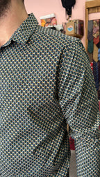 Abstract Micro-Print Shirt