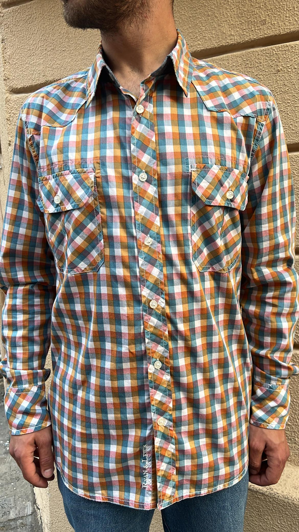 Multi-Color Plaid Western Shirt