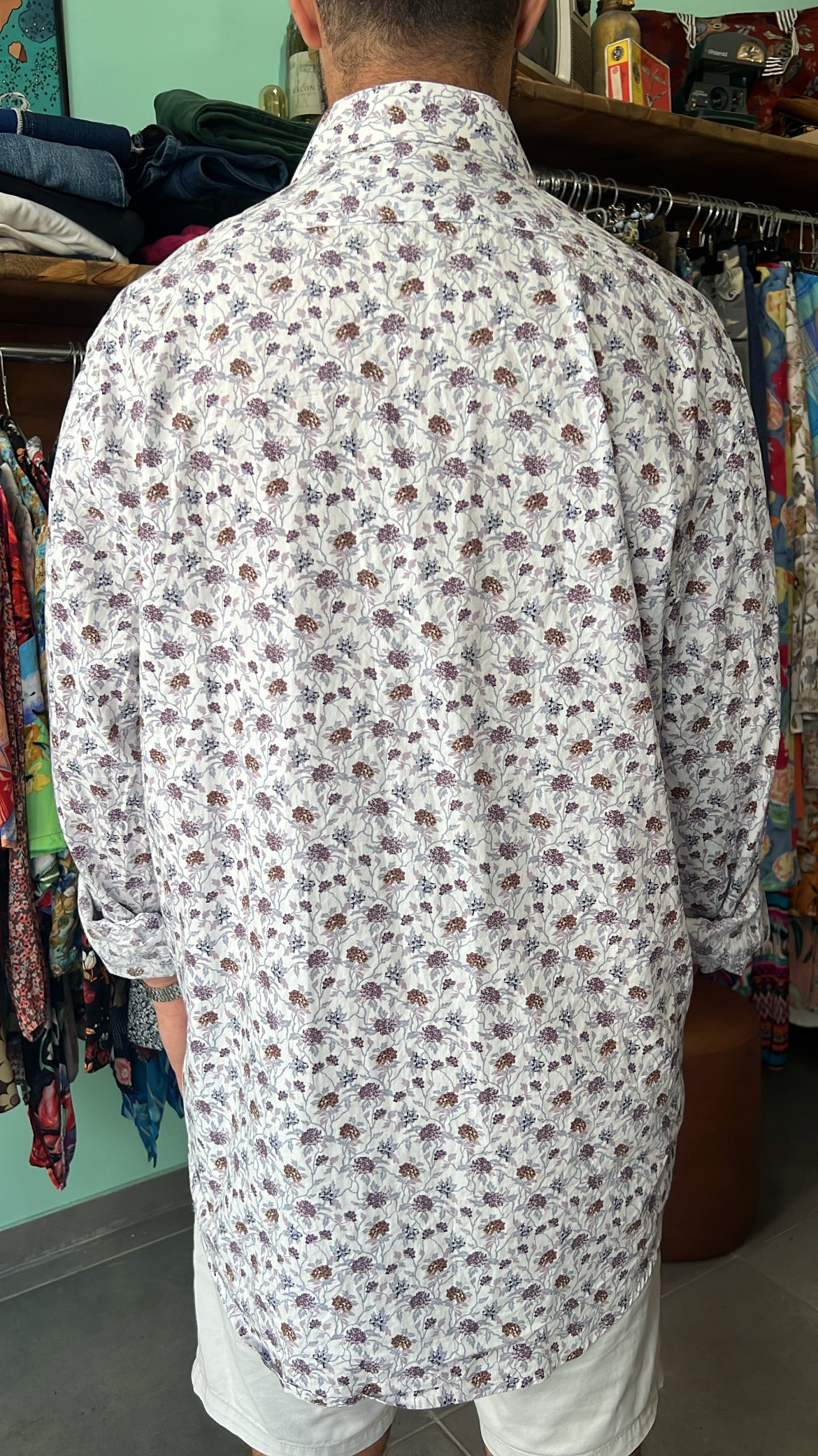 Purple and Brown Micro Floral Shirt