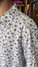Purple and Brown Micro Floral Shirt