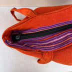 Woven Orange Tote Bag