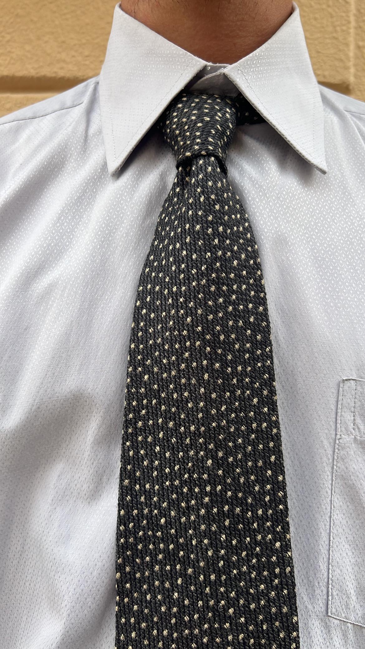 Dark Grey Textured Tie