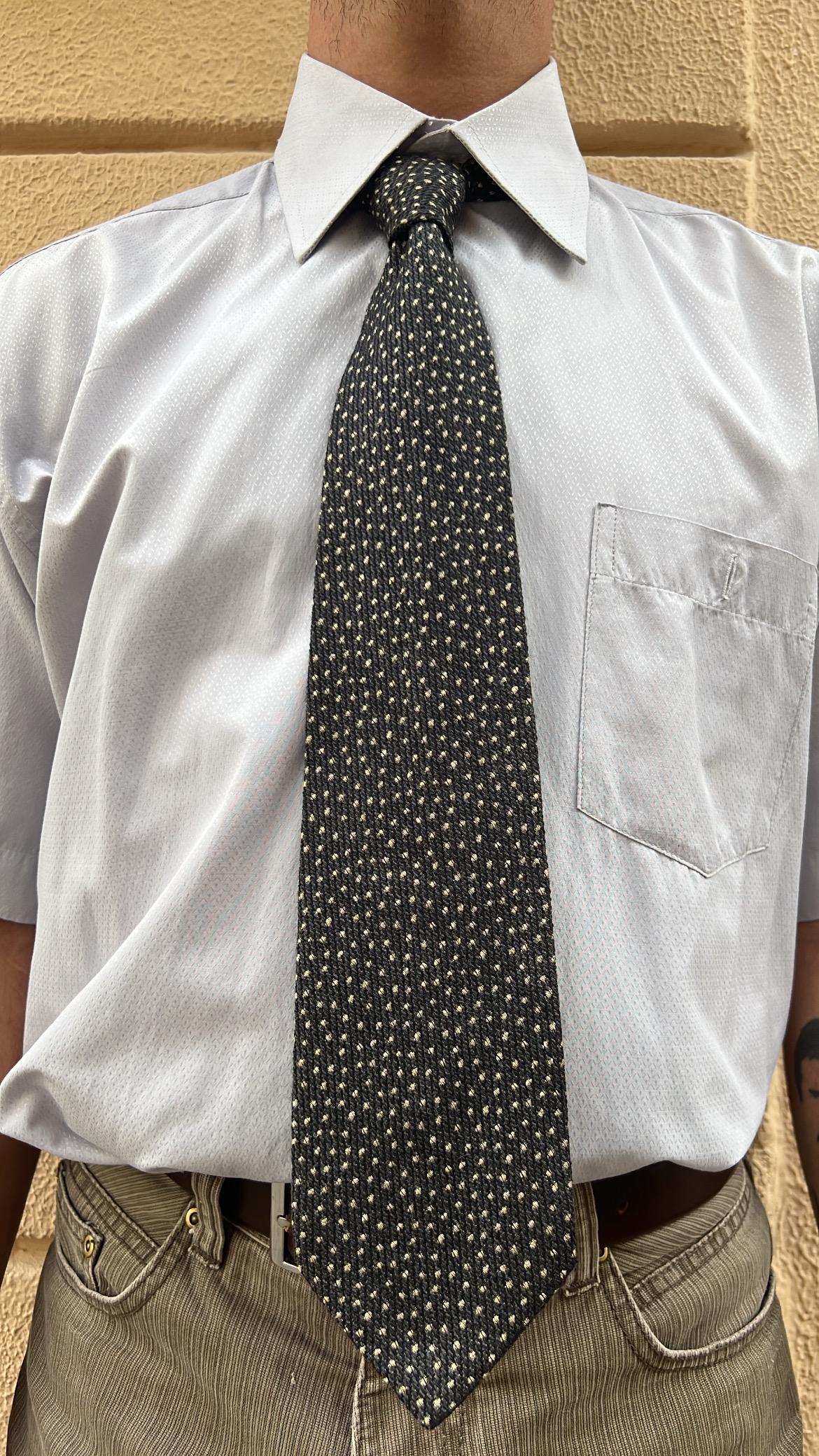 Dark Grey Textured Tie