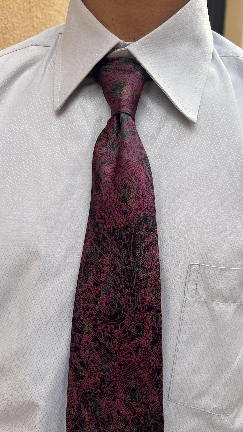 Purple and Green Tie Paisley