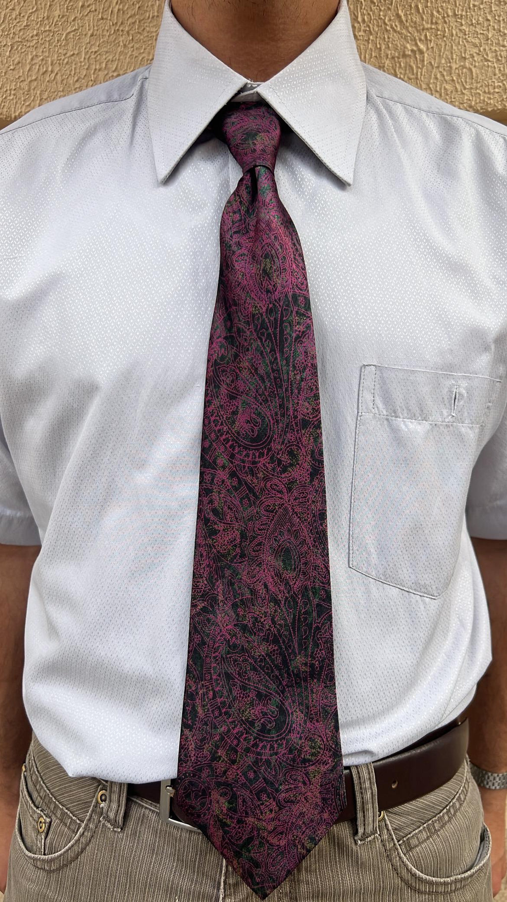 Purple and Green Tie Paisley