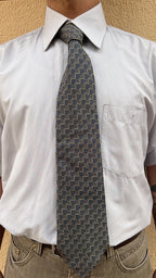 Grey Geometric Tie