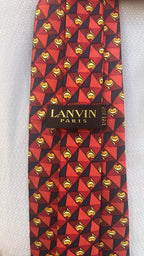 Red Geometric Silk Tie