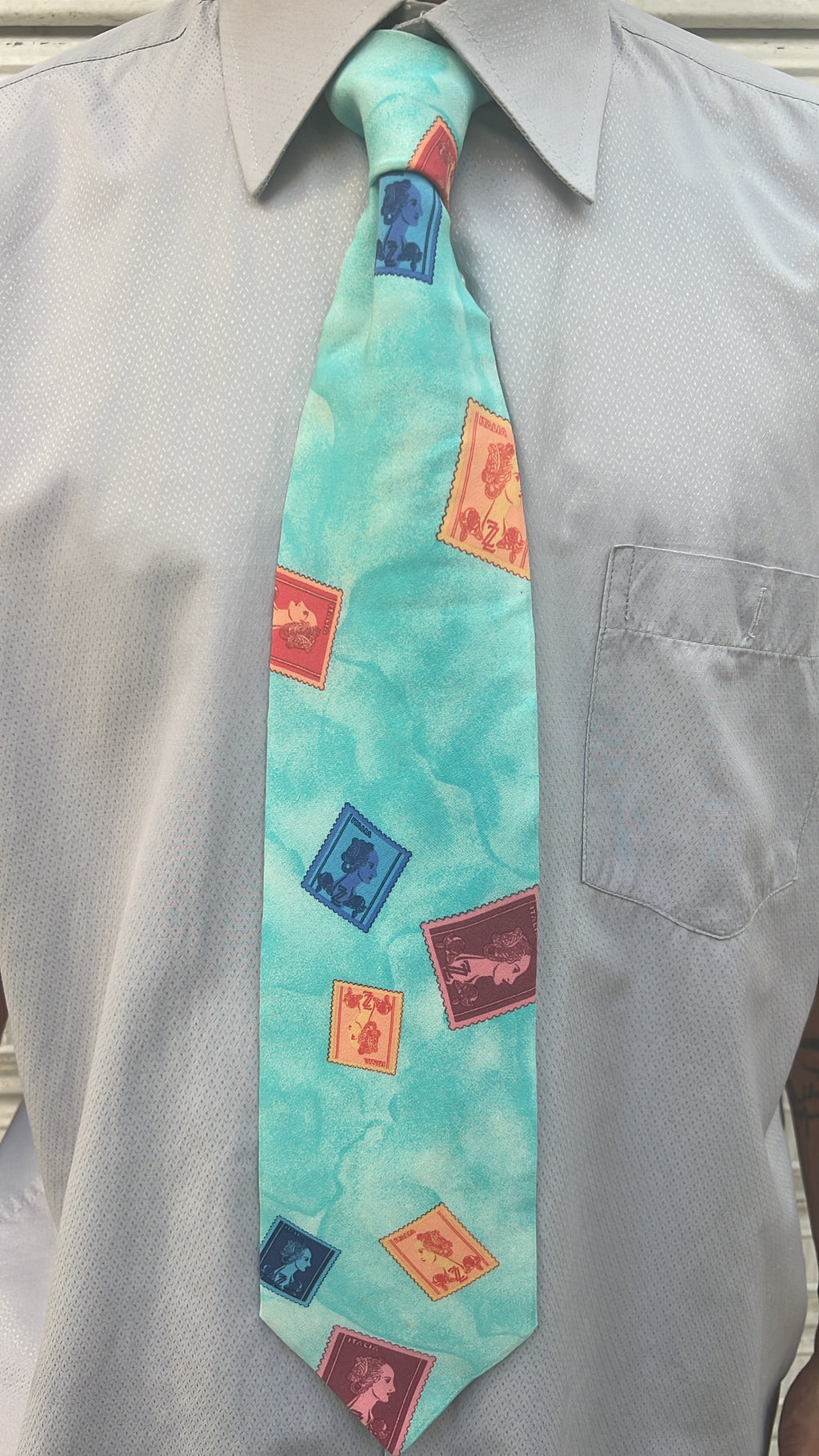 Stamp Print Necktie
