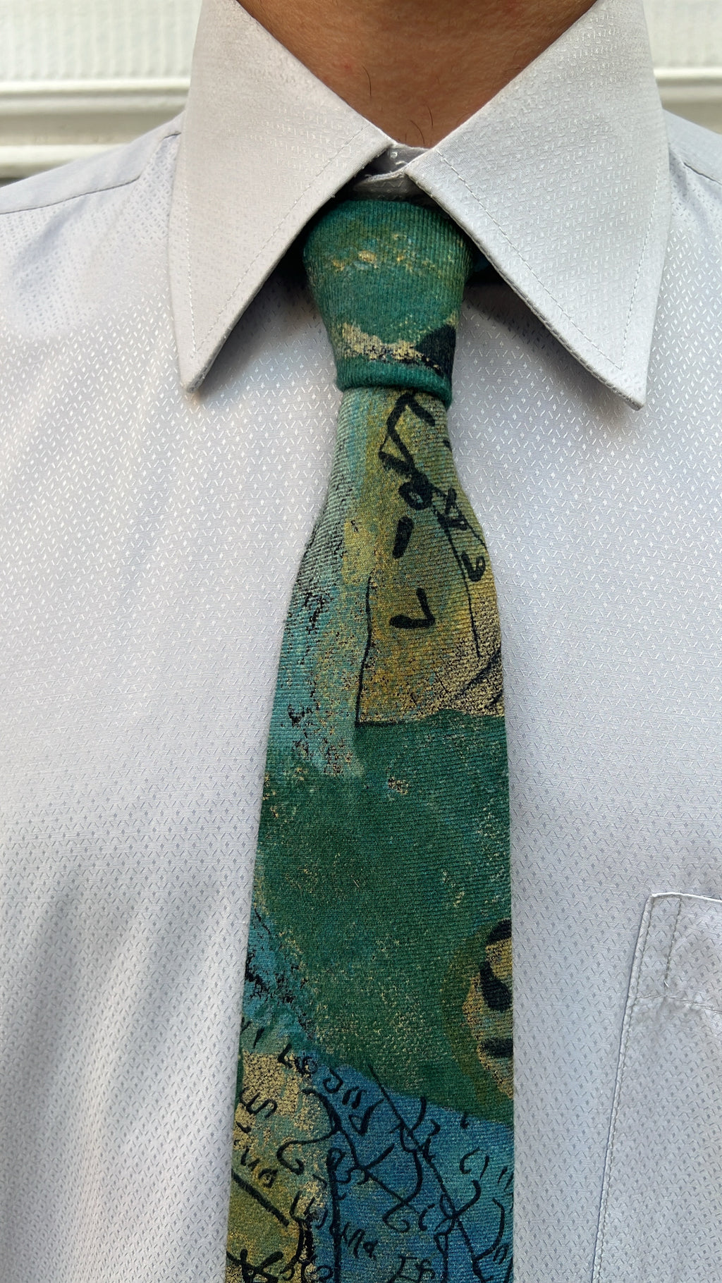 Playboy Abstract Green Tie