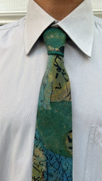 Playboy Abstract Green Tie