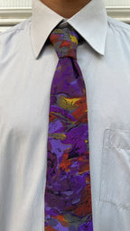 Purple Abstract Necktie