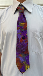 Purple Abstract Necktie