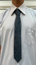 Charcoal Gray Floral Necktie