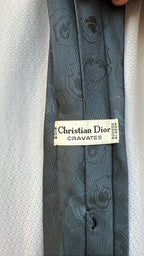 Charcoal Gray Floral Necktie