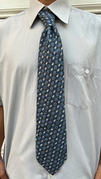 Blue Vintage Patterned Tie
