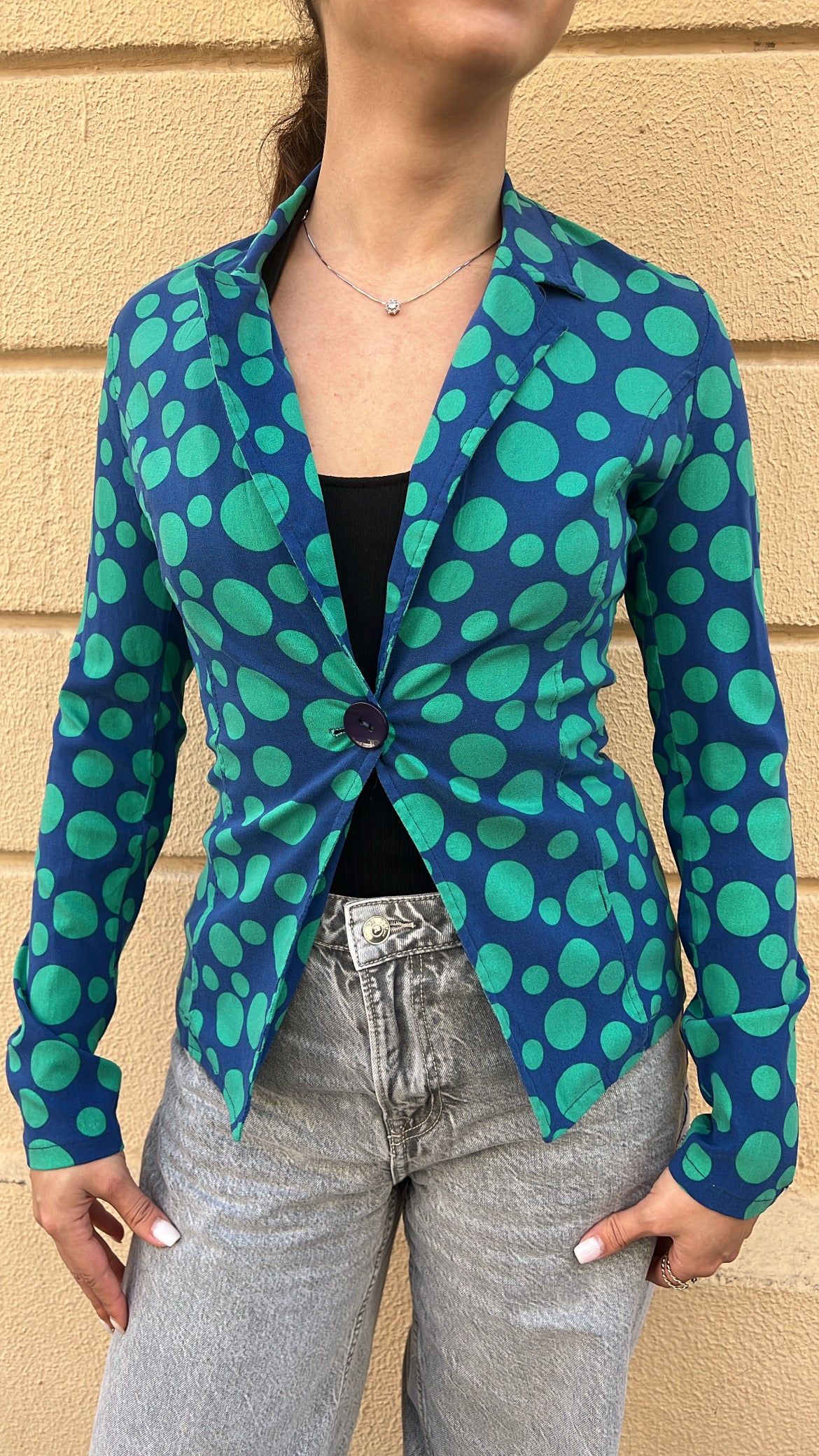 Dotted Blue Blazer