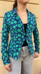 Dotted Blue Blazer