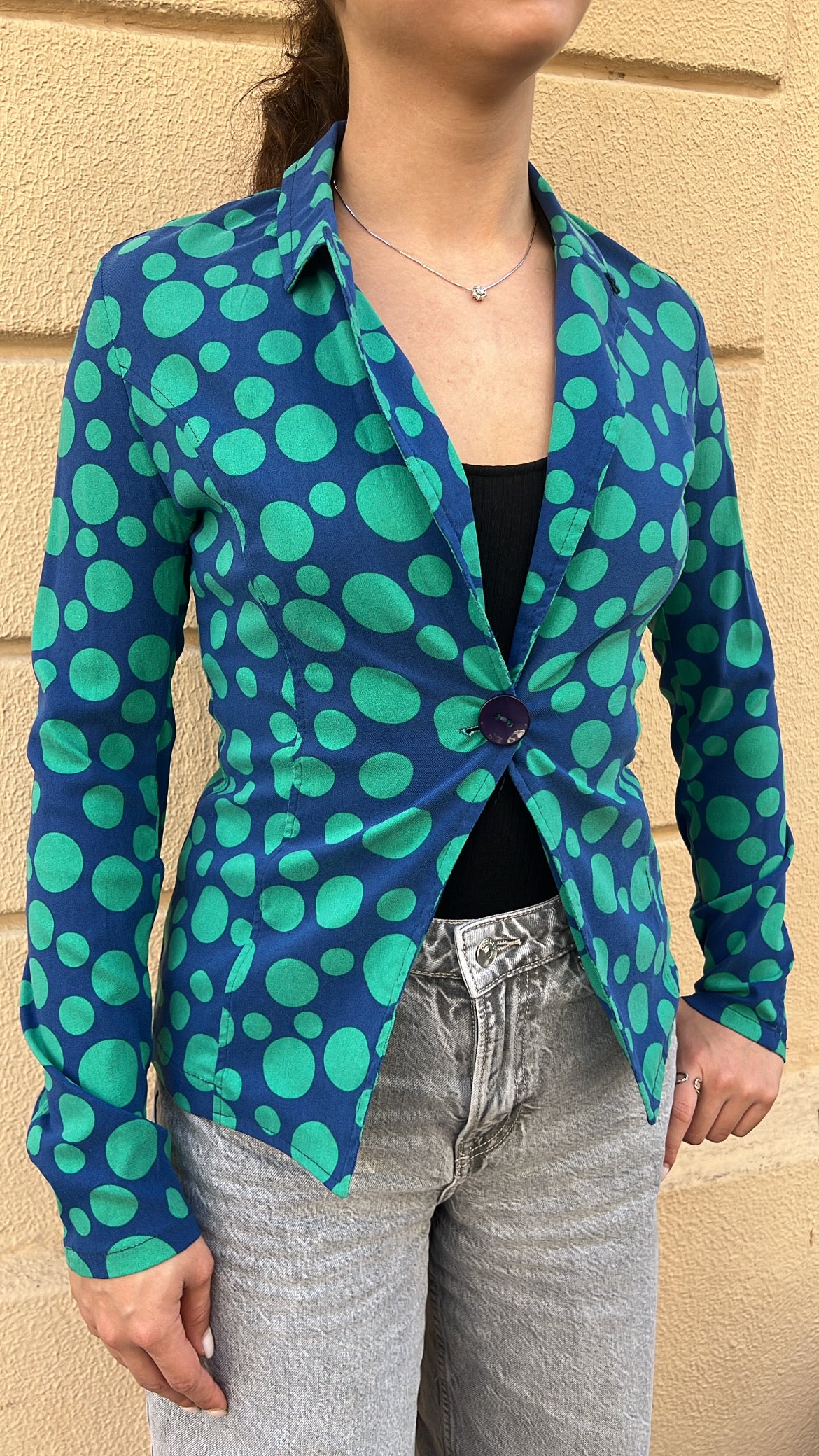 Dotted Blue Blazer
