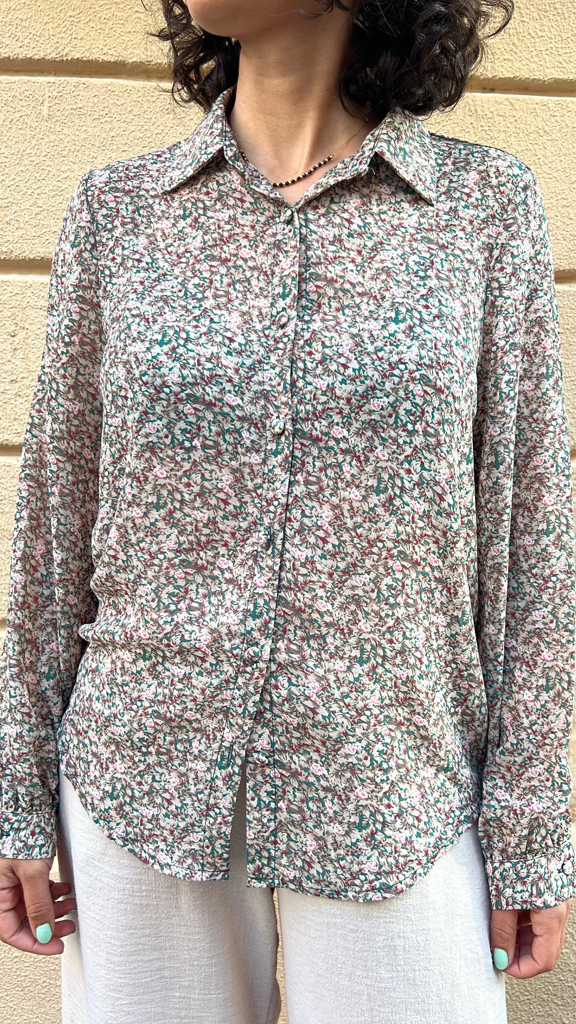 Vintage Ditsy Floral Blouse