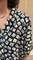 Tiled Abstract Print Blouse