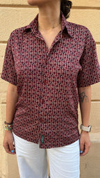 Burgundy Patterned Shirt