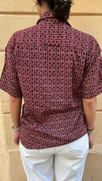Burgundy Patterned Shirt