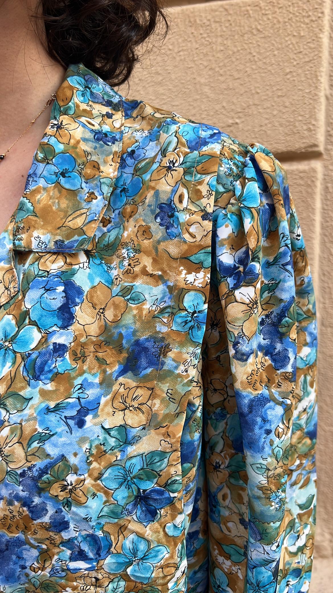 Watercolor Floral Print Shirt