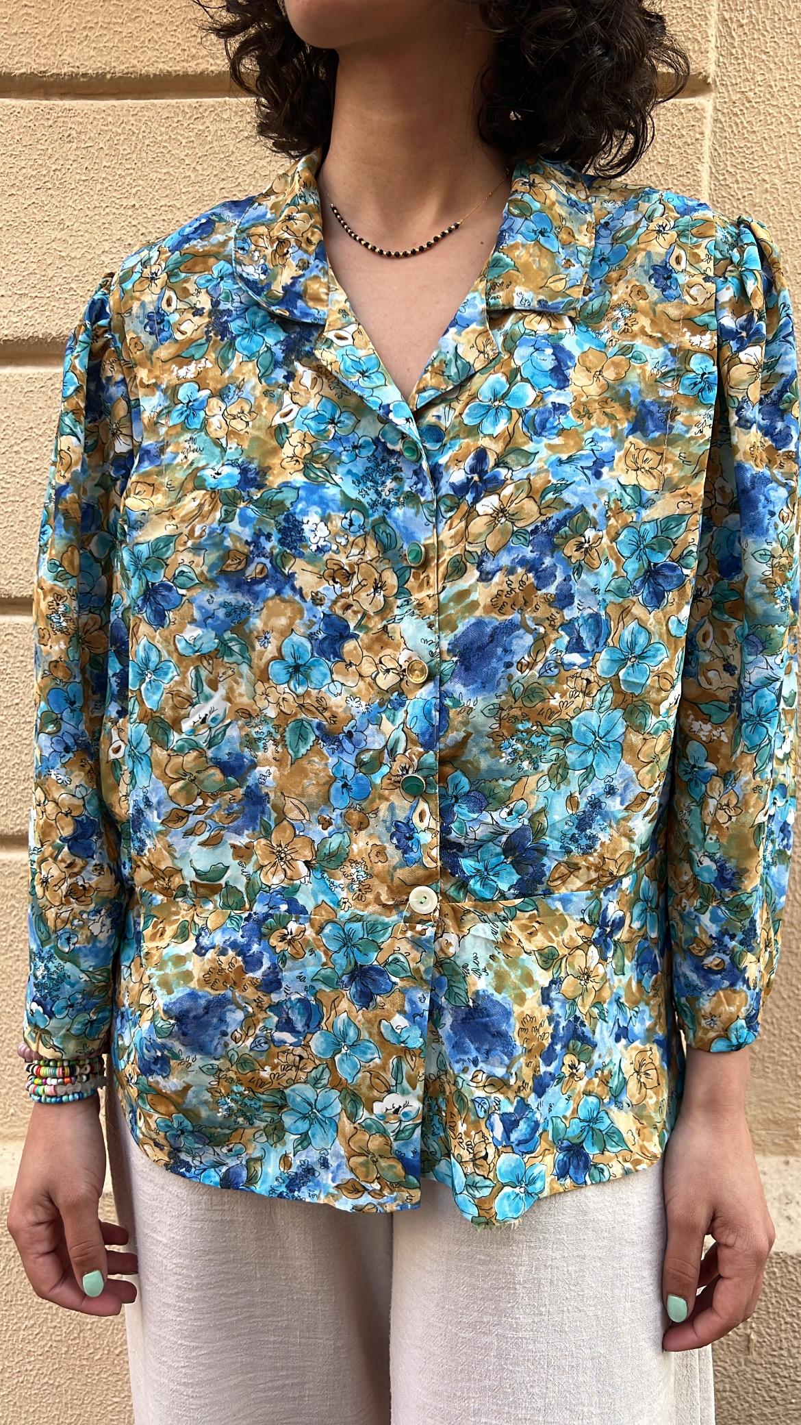 Watercolor Floral Print Shirt