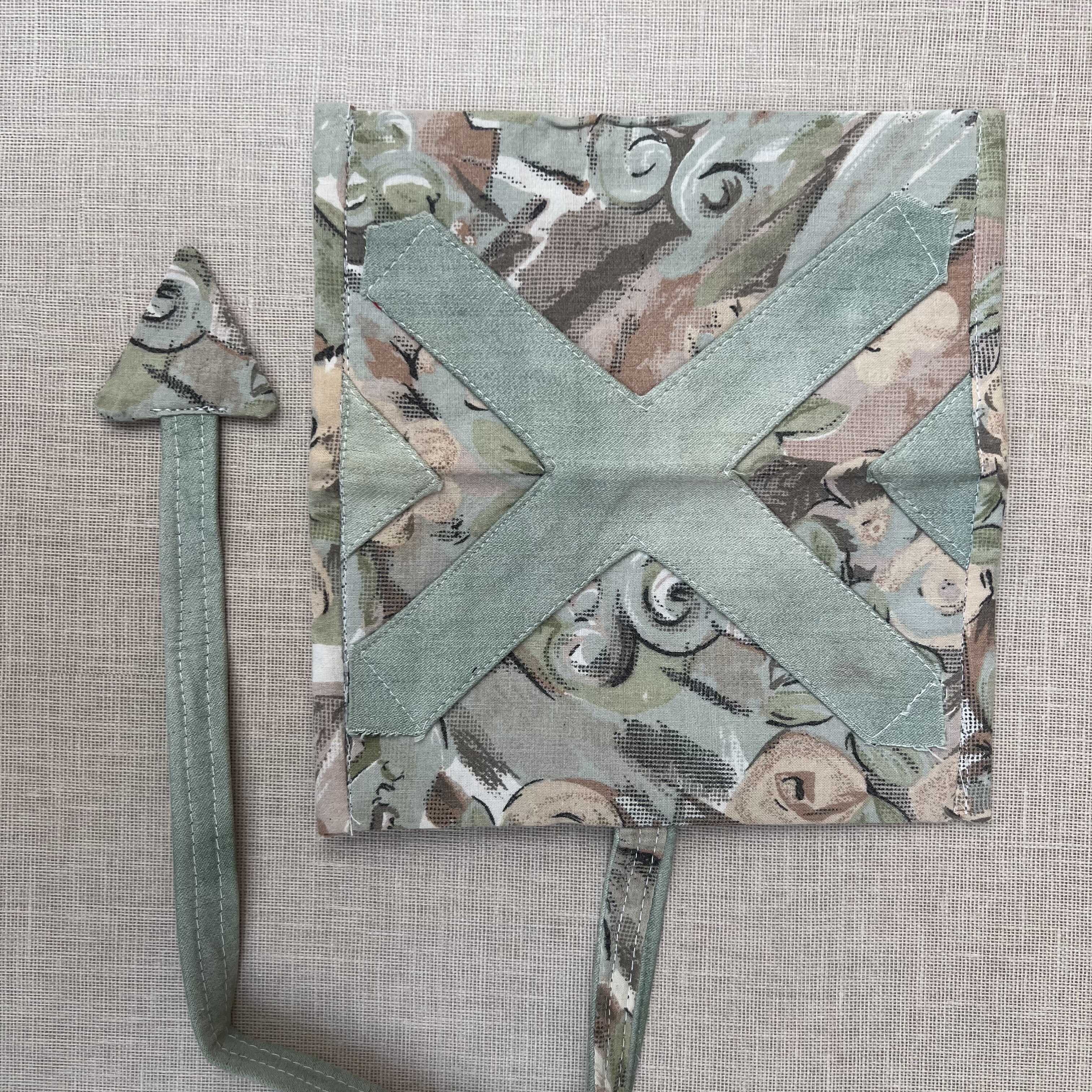 Sage Green & Taupe Fabric Tobacco Pouch